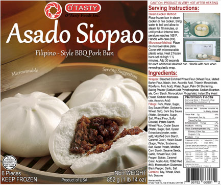 Asado Siopao Label