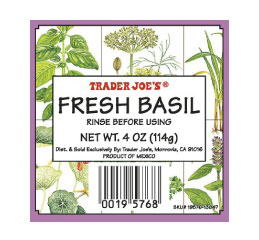 Fresh Basil Label